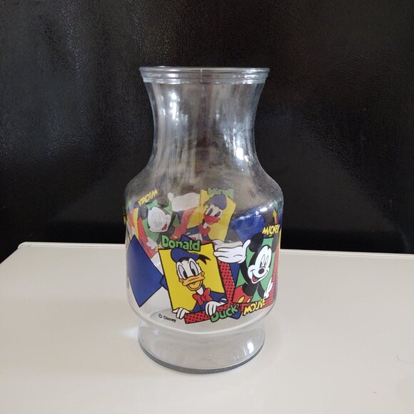 DISNEY JUICE CARAFE HAWKING GLASSWARE PITCHER MICKEY MOUSE - Picture 5 of 14
